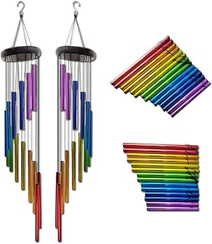 Amazon.com: QianKao 加厚七彩管风铃风铃亚玛逊风铃(七彩14管) : Arts